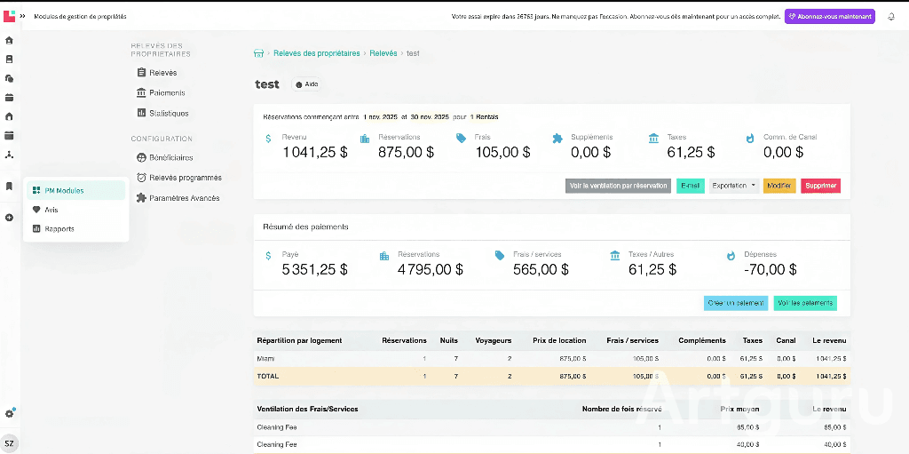 Dashboard Channel Manager Lodgify